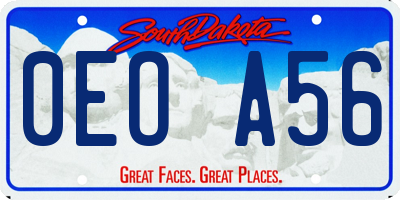 SD license plate 0EOA56