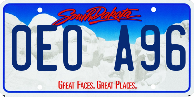 SD license plate 0EOA96