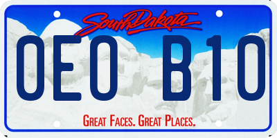 SD license plate 0EOB10