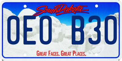 SD license plate 0EOB30