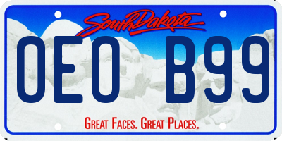 SD license plate 0EOB99