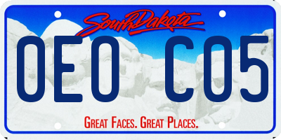 SD license plate 0EOC05