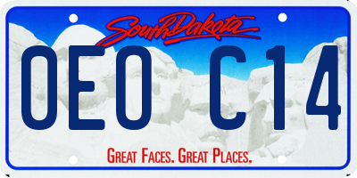 SD license plate 0EOC14