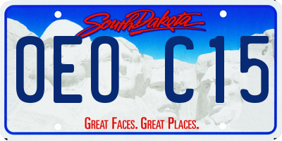 SD license plate 0EOC15