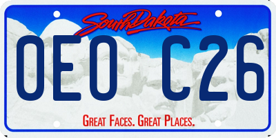 SD license plate 0EOC26