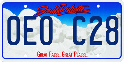 SD license plate 0EOC28