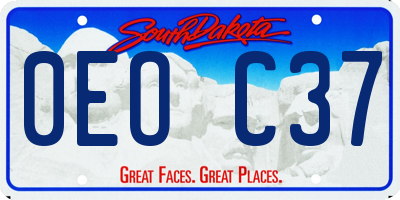 SD license plate 0EOC37