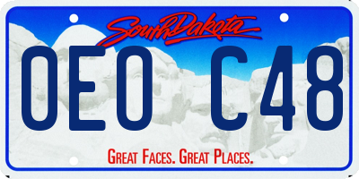 SD license plate 0EOC48