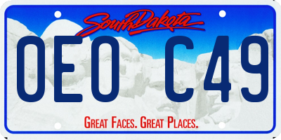 SD license plate 0EOC49