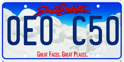 SD license plate 0EOC50