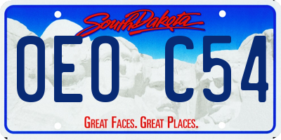 SD license plate 0EOC54
