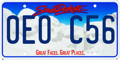 SD license plate 0EOC56