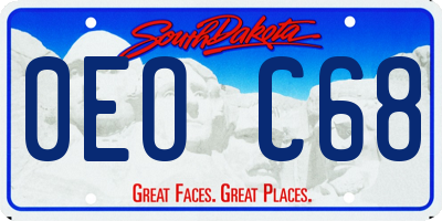 SD license plate 0EOC68