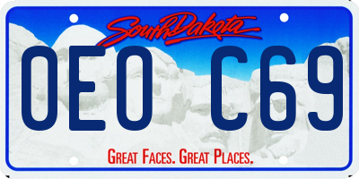 SD license plate 0EOC69