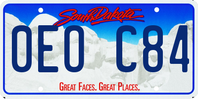 SD license plate 0EOC84