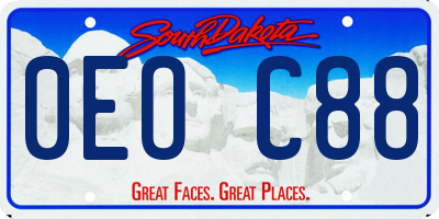 SD license plate 0EOC88