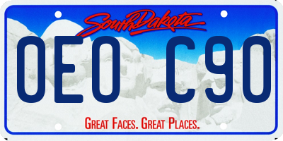 SD license plate 0EOC90