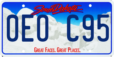 SD license plate 0EOC95