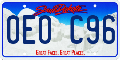 SD license plate 0EOC96