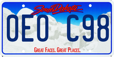SD license plate 0EOC98