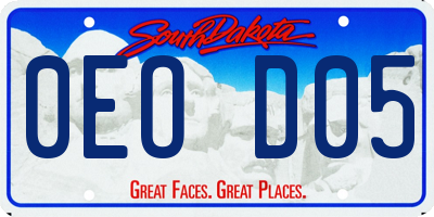 SD license plate 0EOD05