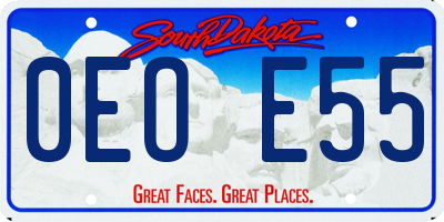 SD license plate 0EOE55