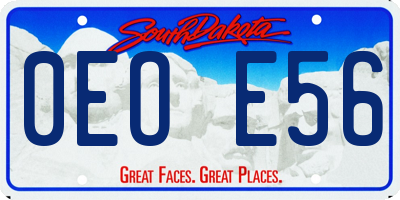 SD license plate 0EOE56