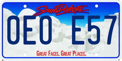 SD license plate 0EOE57