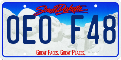 SD license plate 0EOF48