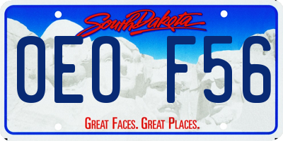 SD license plate 0EOF56