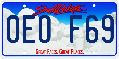 SD license plate 0EOF69