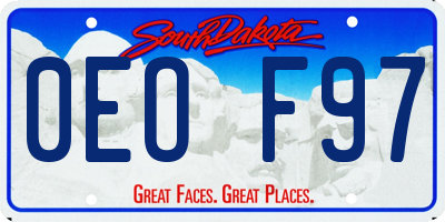 SD license plate 0EOF97