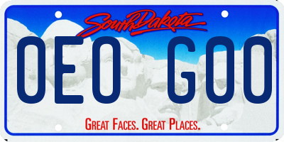 SD license plate 0EOG00