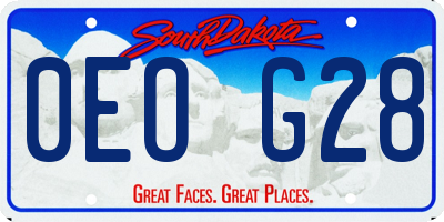 SD license plate 0EOG28