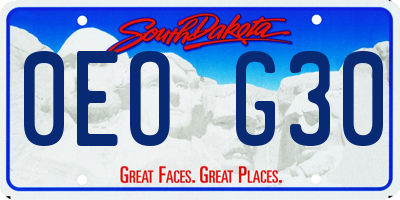 SD license plate 0EOG30
