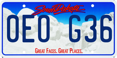 SD license plate 0EOG36