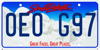 SD license plate 0EOG97
