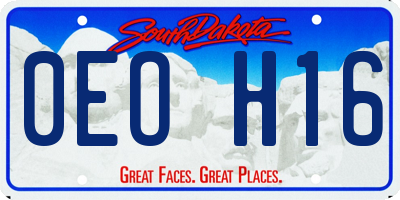 SD license plate 0EOH16