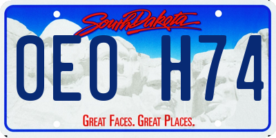 SD license plate 0EOH74