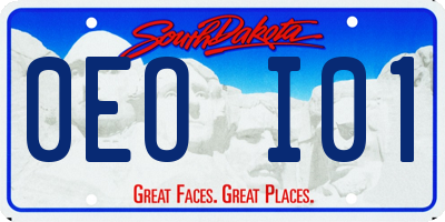 SD license plate 0EOI01