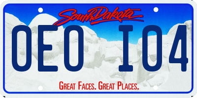 SD license plate 0EOI04