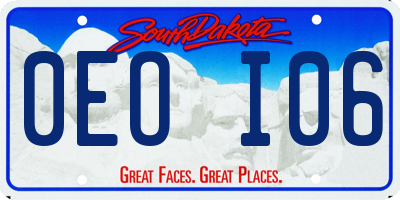 SD license plate 0EOI06