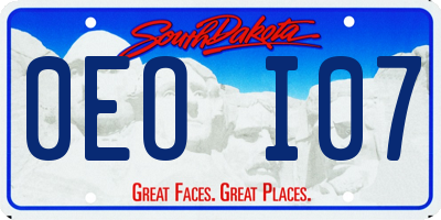 SD license plate 0EOI07