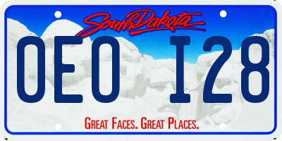 SD license plate 0EOI28