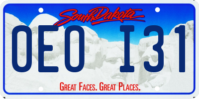 SD license plate 0EOI31