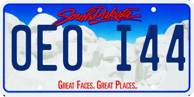 SD license plate 0EOI44