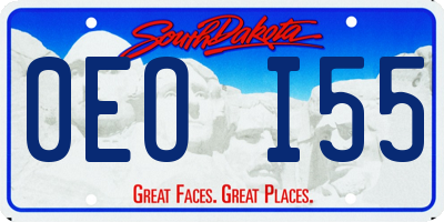 SD license plate 0EOI55