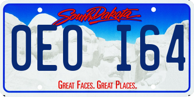 SD license plate 0EOI64