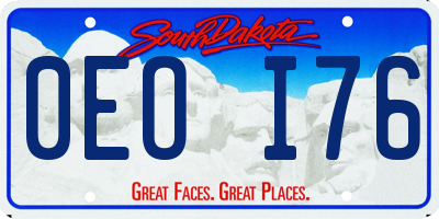 SD license plate 0EOI76