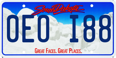SD license plate 0EOI88